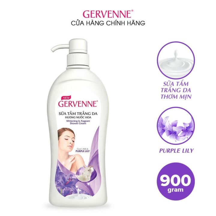 [HN] Sữa tắm trắng da hương nước hoa Gervenne chai 900g Hàng chính hãng