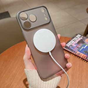 Matte Magnetic For Magsafe Ultra Thin Hard Plastic Case For iPhone 17 Air Pro Max Camera Control Button Translucent Bumper Cover