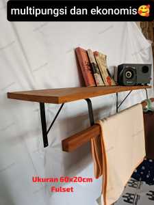 Rak Gantungan Pakaian Ukuran 60x20cm Rak Gantungan Baju Rak Gantung