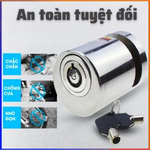 Khóa phanh đĩa xe máy tròn chống trộm chất liệu thép nguyên khối thiết kế thông minh an toàn tuyệt đối