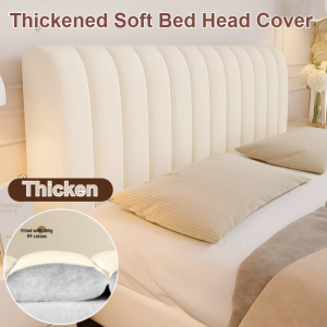 Soft Thickened Headboard Cover All-inclusive Elastic Bed Head Protector Anti-Collision Dustproof Solid Color