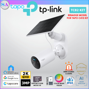 TP-Link Tapo TC82 KIT 3MP Solar Power IP Camera Rechargeable Battery Outdoor Wireless Surveillance CCTV