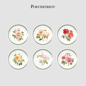 Bộ Bát Đĩa Bàn Ăn Sứ Cao Cấp Portmeirion BOTANIC ROSES+HARMONY Dùng Được Lò Vi Sóng - Hàng Chính Hãng Nhập Khẩu Anh Quốc
