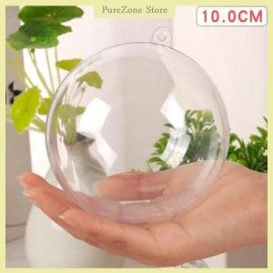 [PureZone] Transparent Open Plastic Christmas Decor Ball Bauble Ornament Gift Present Box