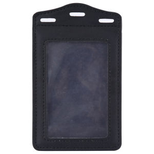 ID Badge Holder ID Card Cover Leather Protector Business Work Card Cover Office Supplies for Office Work School