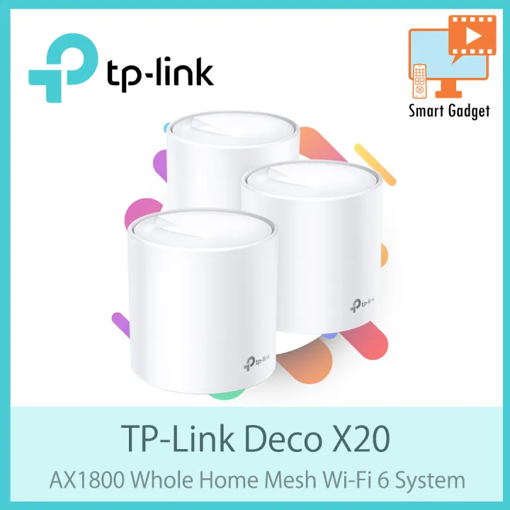 TP-Link Deco X20 (1/2/3 Pack) - AX1800 Wifi 6 Mesh Router Whole Home Wireless AX System Router Mode Home Care
