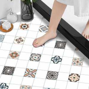 Wallpaper Self Adhesive Bathroom Waterproof Floor Sticker Thick Oil-proof Mildewproof Tile Ground Mat