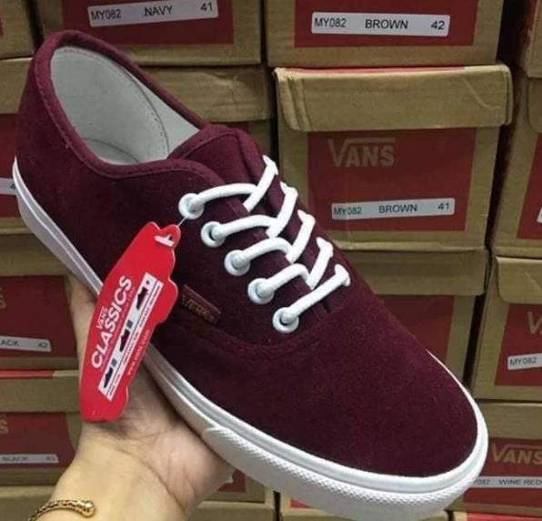 Vans gamuza maroon sale