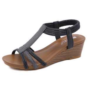 Giày Dép Nữ Sandal Nữ Đế Xuồng Chính Hãng Siketu Quai Mảnh Lót Đế Êm Gót Cao 5cm Đi Học Đi Làm Đi Chơi