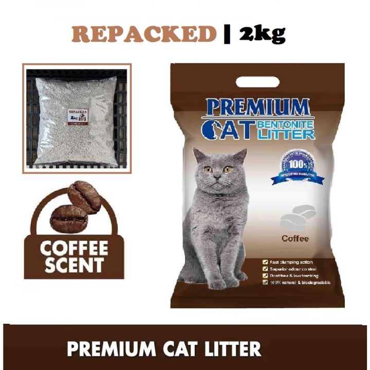 Premium Cat Litter Sand COFFEE Scent 2kg (REPACKED) Lazada PH