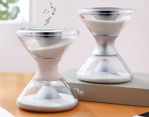 CAPRICE Hourglass Desk Ornaments Touch Button Bluetooth Speaker with Night Light
