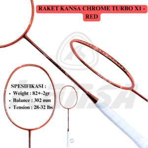 RAKET BADMINTON KANSA TURBO X1 CHROME MADE IN TAIWAN ORIGINAL