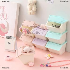 [COD] Beaution Desktop Storage Box Can Be Cleaned In 3 Colors Stackable Folding Desktop Storage Simple And Easy Sundry Storage Drawer