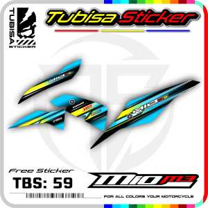 Sticker Striping Variasi Mio M3 - Stiker Striping Motor Mio M3 Desain Racing. TBS.59