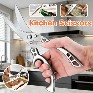 Kitchen Scissors Stainless Steel Kitchen Scissors Sharp Cutter Tool for Chicken Fish Meat Vegetable