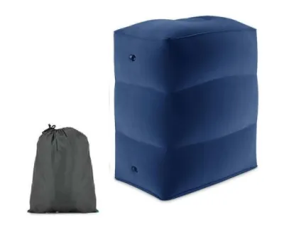 [READY STOCK] Inflatable Foot rest Leg Pad Cushion Office Travel Bag Storage Cover Pad Three-layer Dust Universal