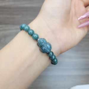 Q781 Vòng Lam Ngọc 8li mix tỳ hưu Lam Ngọc bi bạc không kén mệnh - Phong Thuỷ TUDO P