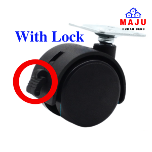 MAJU Caster Castor Trolley Wheel Cabinet Caster Roller Roda Cabinet Kabinet Perabot Brake type light weight light duty Caster Castor Roller Twin Wheel Cabinet Rack Drawer Caster Roller Brake Type Light Weight Light Duty 360 degree rotation low noise