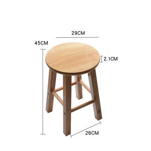YOTAIL Bar Counter Stackable Log Tea Stool Household High Chair Simple Log Bar Stool High Chair Solid Wood Bar Stool