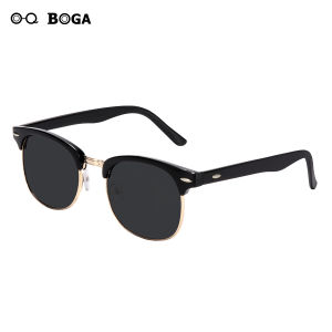 OQ BOGA 7 Styles Fashion Sunglasses Men Women Driving Outdoor Eye Protection Oval Half Rim Frame Sun Glasses