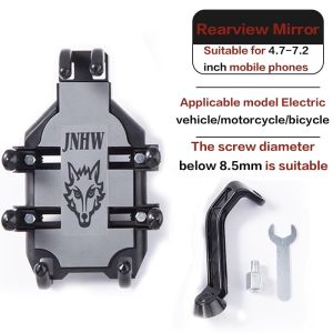 AOLA Motorcycle Phone Mount [1s Auto Lock] Anti-Shake Phone Holder Universal Shock  Handlebar Rearview Mirror Mobile Phone Bracket Cellphone Holder for Motor Bicycle Bike