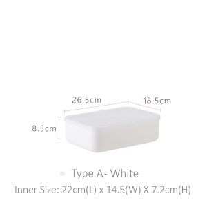 White Stackable Simple Storage Container Organiser