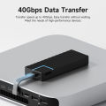 Hagibis สายชาร์จสั้น Type C ถึง USB C,สาย USB4 40Gbps ใช้ได้กับ Thunderbolt 4/3 8K60hz PD 240W ชาร์จเร็วสำหรับ SSD iPhone 15 Pro Max แบตสำรอง iPad Mini. 