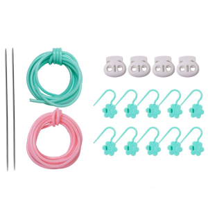 Knitting Needle Stoppers Knitting Stitching Holder Knitting Barber Cords Stitching Markers for Knitting Projects