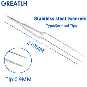 Stainless Steel Teethed Serrated Tweezers Micro Forceps Grasping Tissue and Tumors Neurosurgery Instrument
