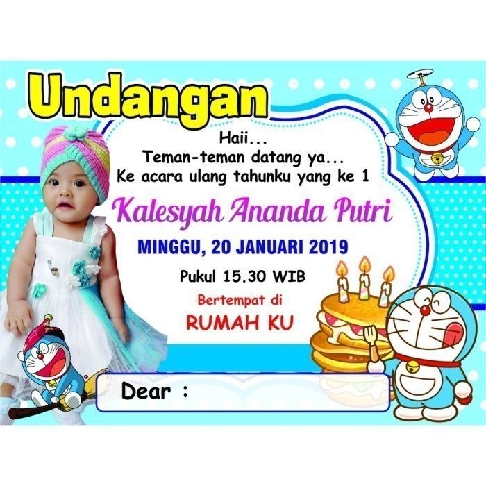 Undangan Ulang Tahun anak tema isi 100 pcs bebas FREE DESAIN BISA
