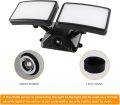 FAGUANGAO Dusk to Dawn LED Security Light,18W Plug in Flood Light Outdoor,5000k Daylight,1600lm, IP55 Waterproof,Adjustable 2 Heads Wall Light for Garage, Porch, Yard, Black. 