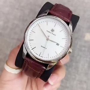 Đồng hồ nam PABLO RAEZ dây da chống nước lịch đơn giản sang trọng 5869