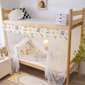 VGLPOP Square Dustproof Top Mosquito Net Polyester Fabric Insect Proof Floral Print Mosquito Net Practical Breathable Summer Netting for Dormitory