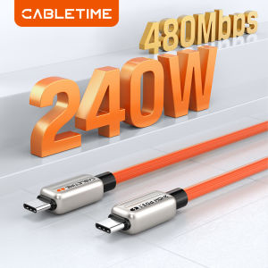 CABLETIME PD240W Cáp sạc USB C PD3.1 cho MacBook Samsung Cáp USB C sang USB C PD 48V5A Cáp sạc nhanh loại C 2026