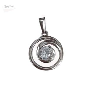 Liontin Kalung Titanium Anti Karat Garden Tanpa Kalung Wanita Terbaru Permata Zircon - Lovelybutik