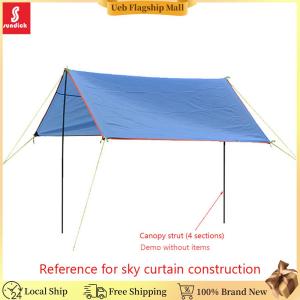 [Ueb Flagship Mall] 2m/6.6ft Camping​ Tent AwningPolesOutdoorFolding Zinc Plated Iron Canopy Rod Camping Portable Outdoor Elements