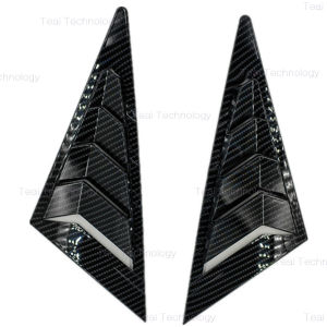 JK  2pcs front Louver Cover for HONDA civic 2006 2007 2008 2009 2010 2011 FD Front triangle Window Carbon fiber Shades caps