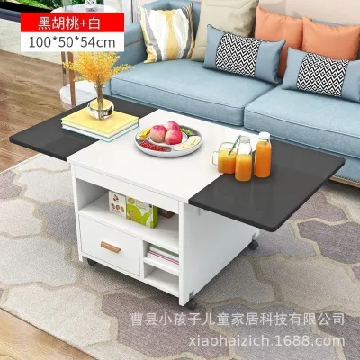 {Sg Sales}Lifting Coffee Table Folding Coffee Table Dual-Use Multi-Functional Small Apartment Home escopic Lifting Simple Movable Tea Table Lifting and Foldable Coffee Table