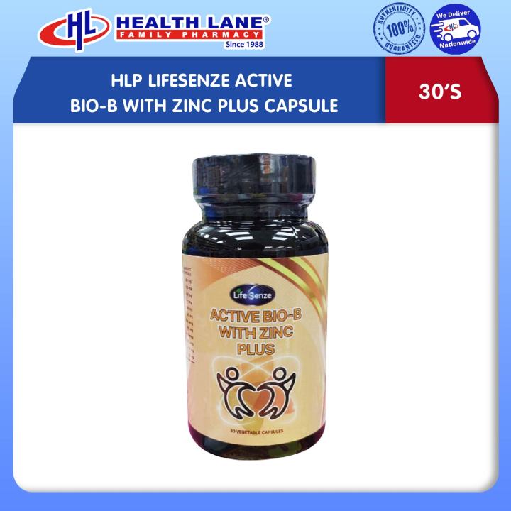HLP LIFESENZE ACTIVE BIOB WITH ZINC PLUS CAPSULE 30'S [VITAMIN B1,B2