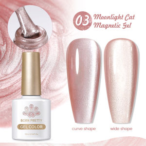 BORN PRETTY 10ml Moonlight Cat Eye Gel Polish White Silver Nails Soak Off UV LED UV Gel Nail Art Polish Varnis Semi Permanent