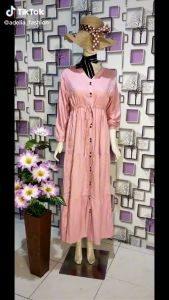 gamis kerut polos LD 100 pjg 135 4 warna