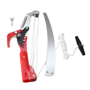 3.5/5.5M High quality 2 pulley wheel pole Tree pruner Trimming tree saw tree  cutter with rope