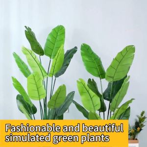 dahon ng saging Large Realistic Faux Artificial Banana Leaves Lifelike Tropical Plant Decor Perfect For Home Living Room Balcony Party Fiesta Catering Photography Background Reusable No Water Required