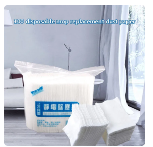 E.ACC - 100pcs Disposable Electrostatic Dust Removal Mop Paper Home Kitchen Bathroom Cleaning Cloth Ines