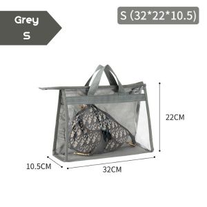 Transparent Handbag Dust Bag Cover PVC Zipper Storage Protector Waterproof Wardrobe Organizer