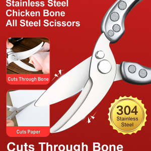 All Steel Whale Shark Multi Purpose Scissors For Cutting Chicken Bones Hard And Durable Multi Purpose Scissors