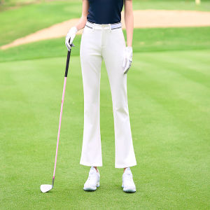 TTYGJ กางเกงวอร์มสตรีกางเกงกอล์ฟสตรีกางเกงลำลองสไตล์เกาหลีบางบานกางเกงเล่นกอล์ฟกางเกงกีฬาบางเอวยางยืดฤดูใบไม้ผลิฤดูร้อน
