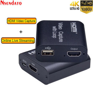 4K 60Hz USB HDMI Video Capture Card TV Loop 1080P 60Hz Game Recording Plate Live Streaming USB2.0 Grabber for PS3 PS4 Camera