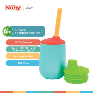 [NEW] Nuby 3-Stage Training Drinking Cup Set NB10815