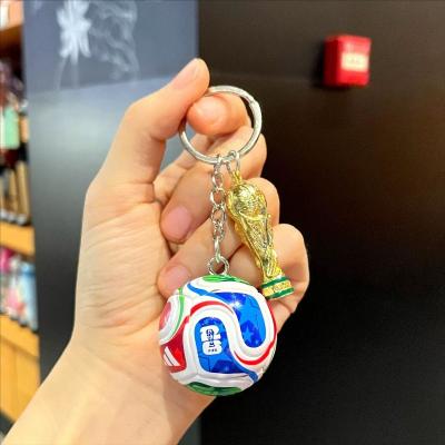 3D Soccer PVC Keychain Sport Pendant Backpack Charm Gift Football Car Key Ring For Fan Gift